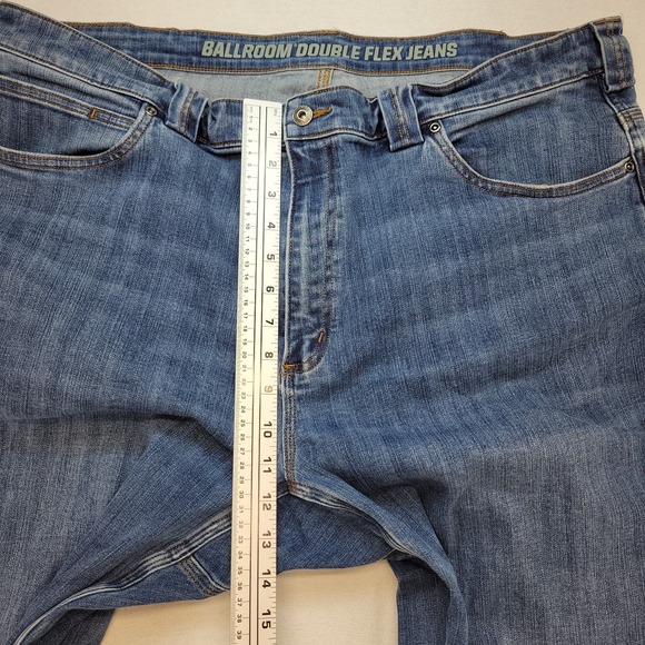 Duluth Trading Jeans Mens 42x32 Blue Ballroom Double Flex Relaxed Straight Denim - Picture 8 of 11